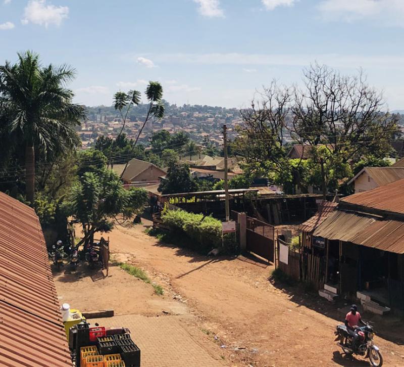 A street in a neighbourhood of Kampala, Uganda