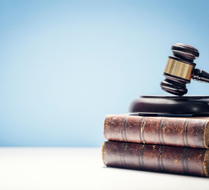 law gavel and books