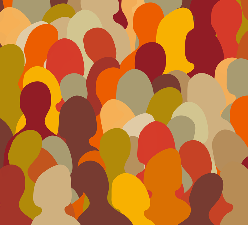 Graphic of a crowd of people
