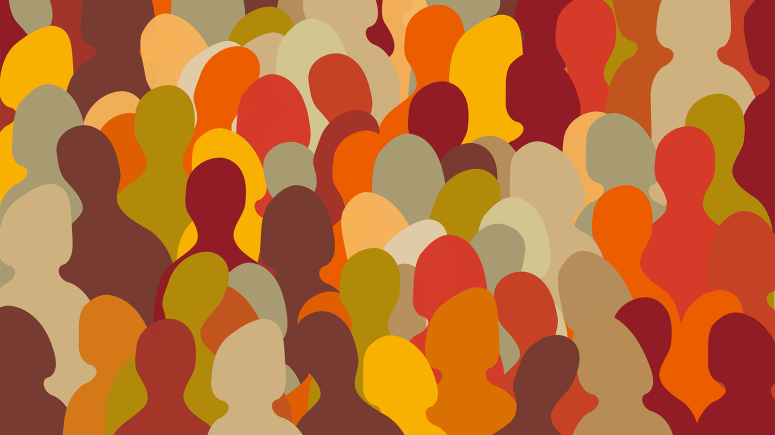 Graphic of a crowd of people