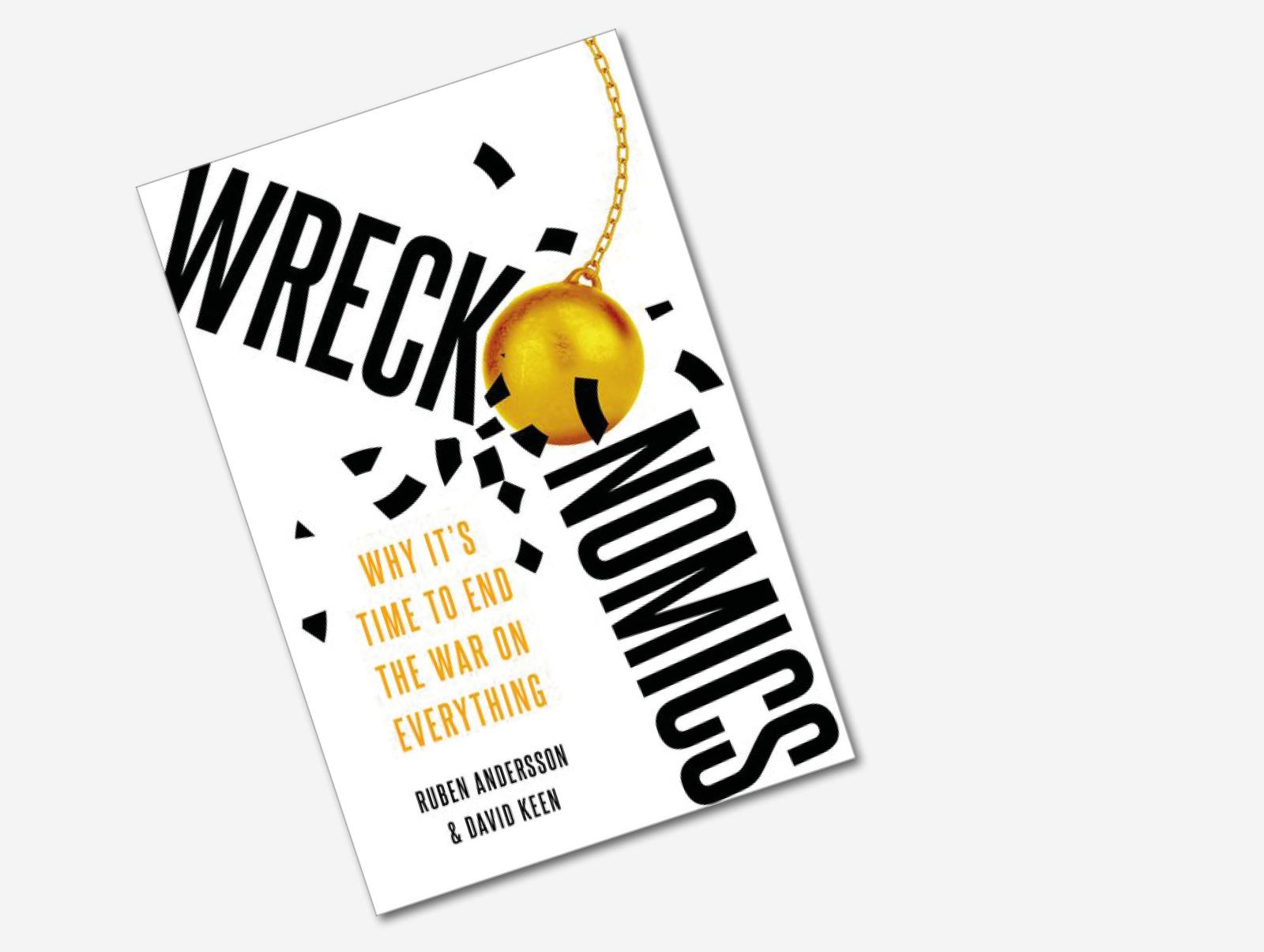 Book cover with title Wreckonomics