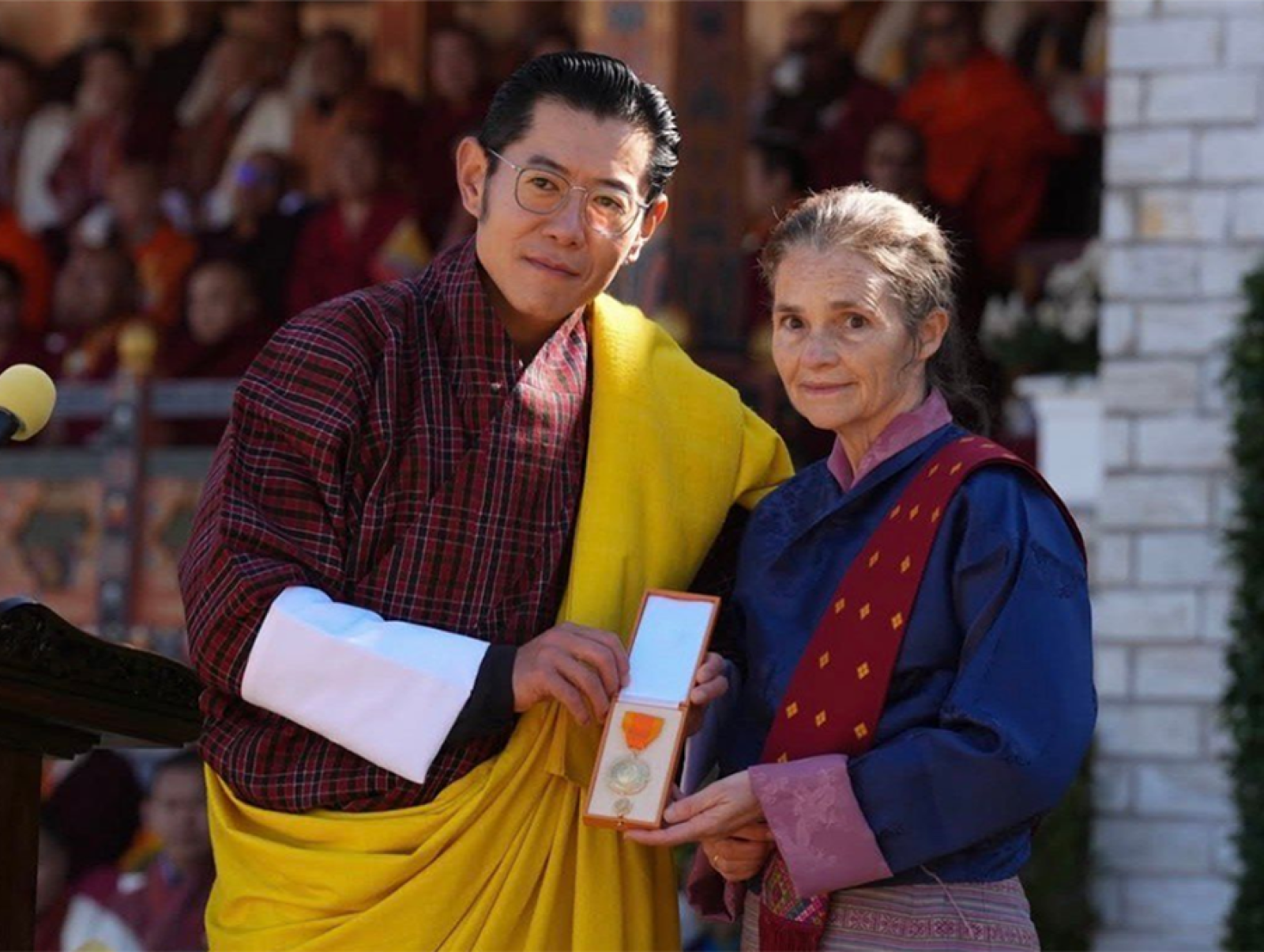 Sabina Alkire receiving Bhutan’s National Order of Merit