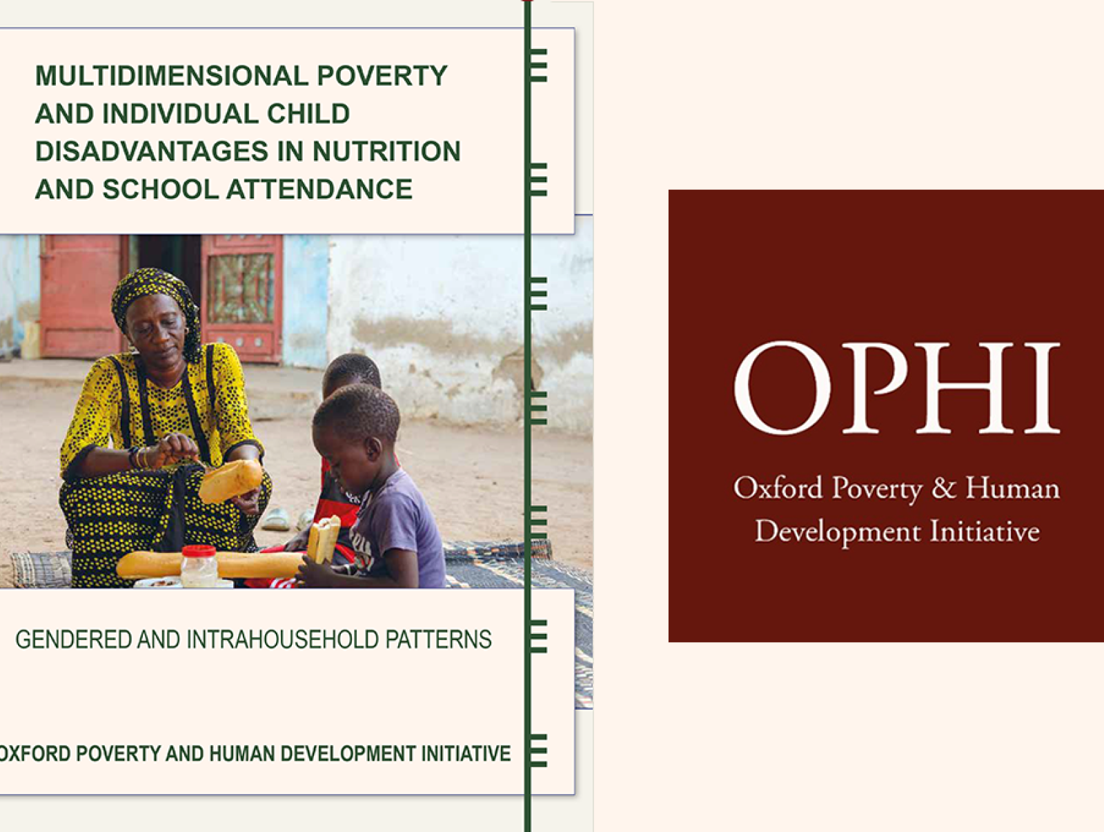 Report cover and OPHI logo