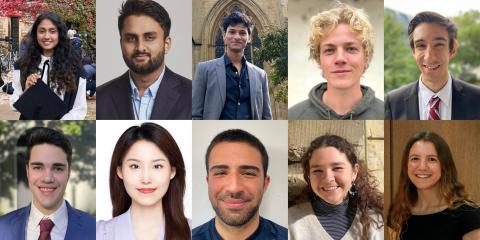 Headshots of MSc prize winners