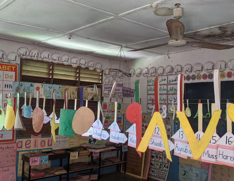 Classroom interior in Tanzania