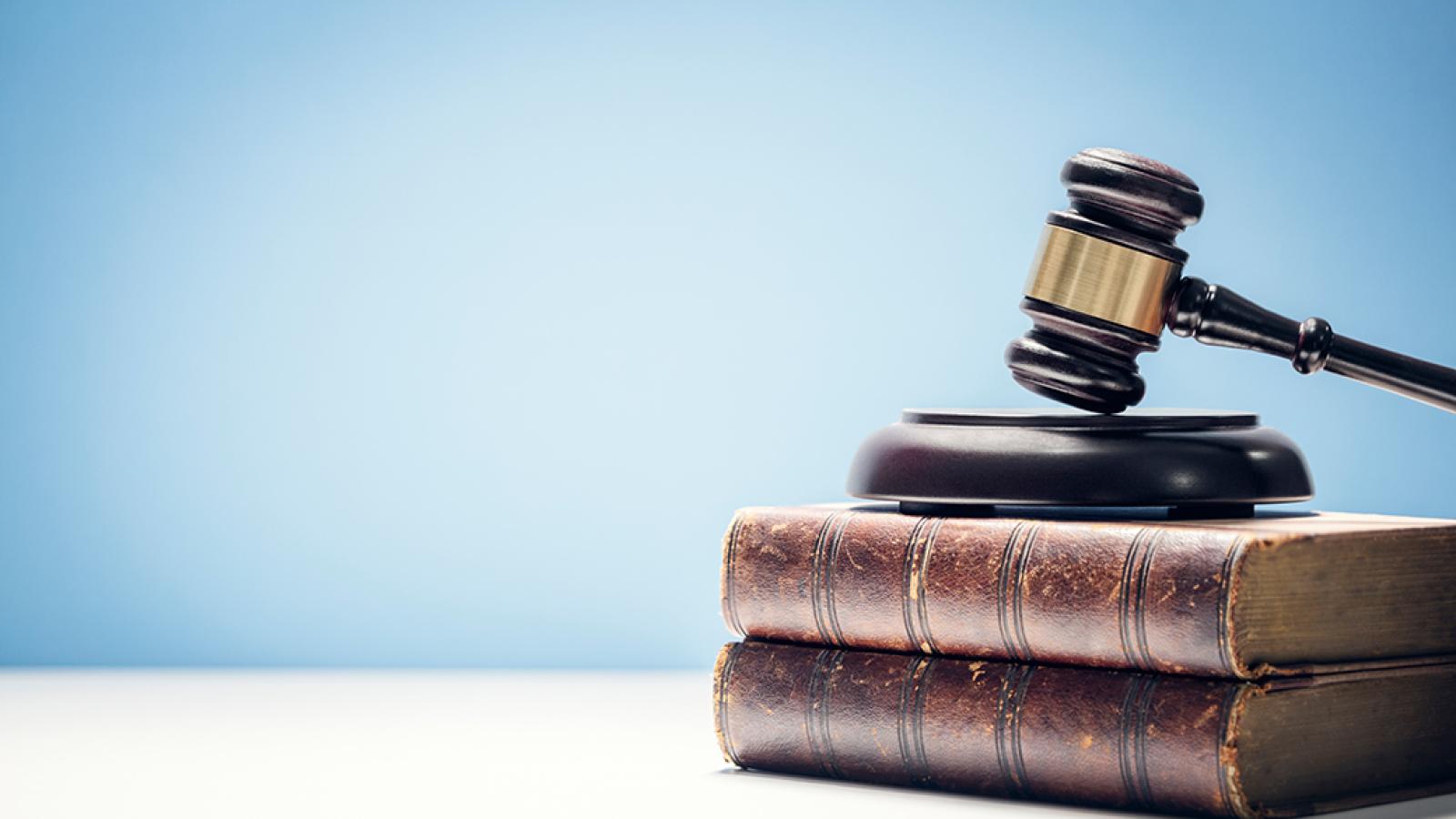 law gavel and books
